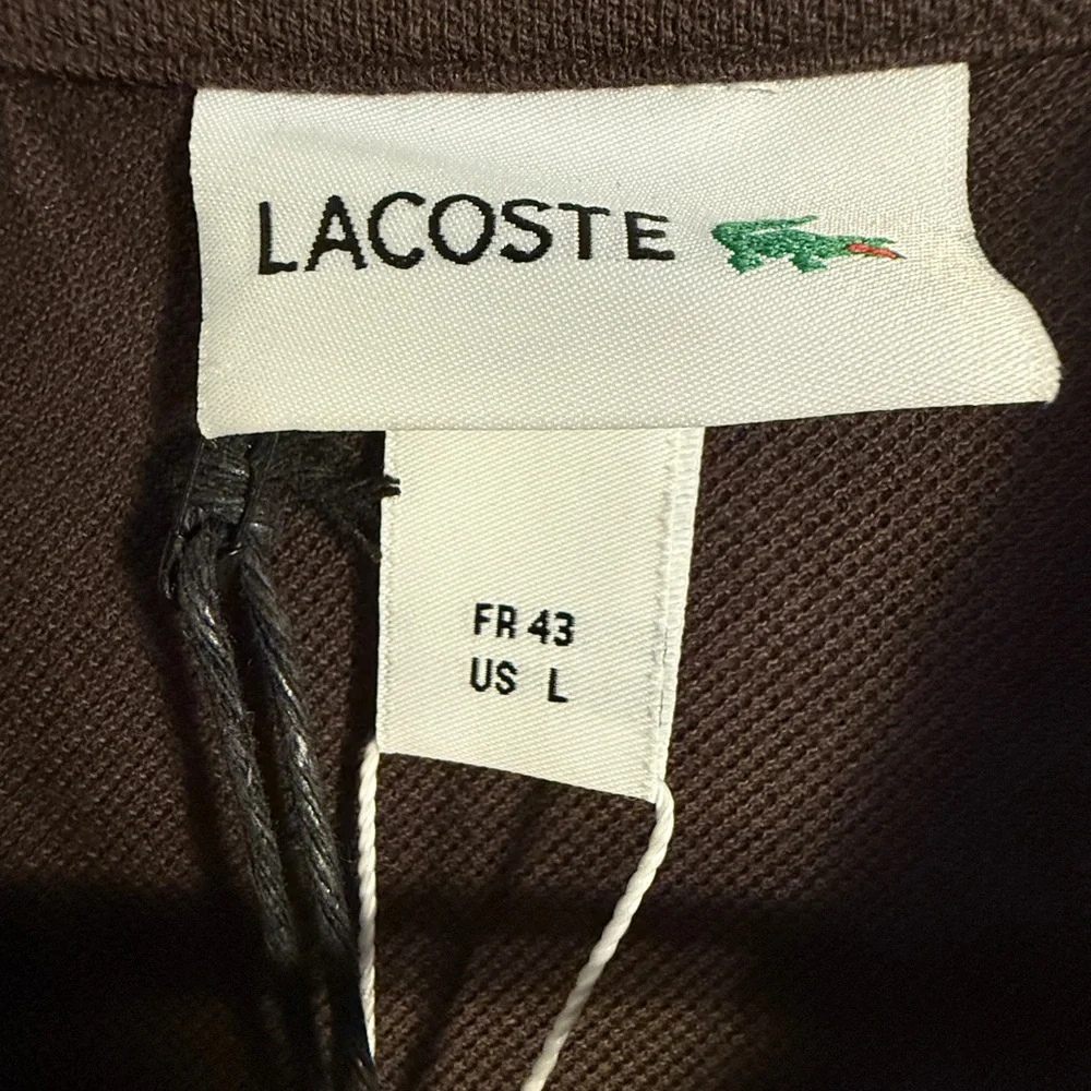 Lacoste Chocolate Polo Shirt Classic Design - Picture 3 of 3